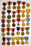 US WWII Grouping of Thirty Unattributed US Service Medal