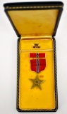 Unattributed US WWII Bronze Star Medal in Box