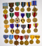 Twenty-five US WWII and Korea Service Medals