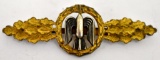 WWII German Nazi Luftwaffe Bomber Clasp Award in Gold by Juncker