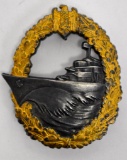 WWII German Nazi Kriegsmarine Destroyer Badge