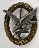 WWII German Nazi Luftwaffe Radio Operator / Air Gunner Badge