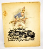 WWII German Nazi Art Prints Titled Panzergrenadiere Gotschke 42