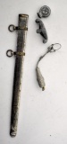 WWII German Nazi Miniature Dagger Scabbard and parts