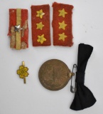WWII Japanese Collar tab Insignia and Medal Grouping