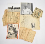 Grouping of WWII Japanese Related Paper Items Ephemera Tojo?