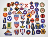 Fifty WWII US Military Patches Mostly Army