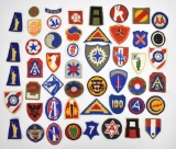 Fifty WWII US Military Patches Mostly Army