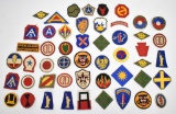 Fifty WWII US Military Patches Mostly Army