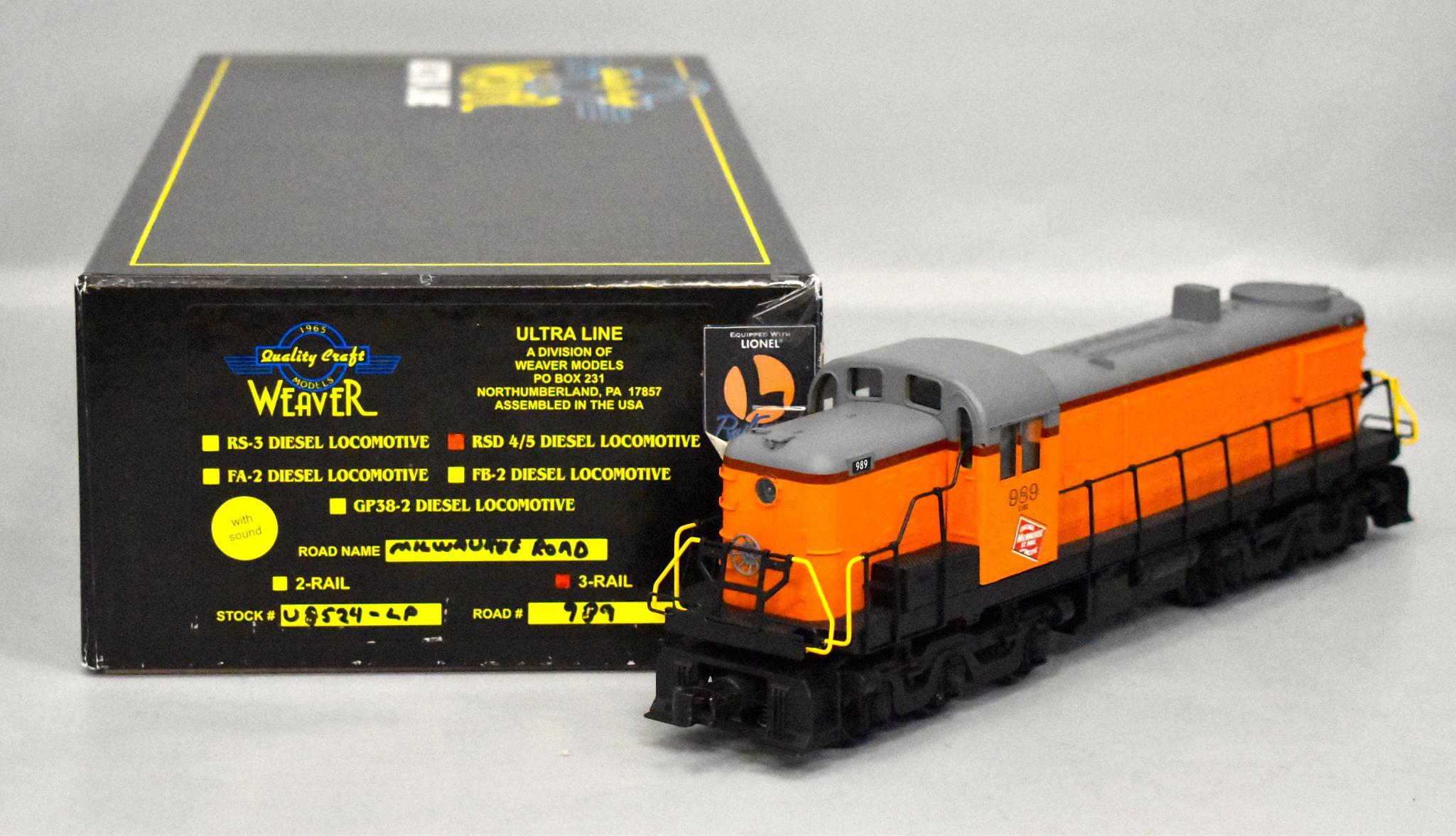 Weaver 3 rail O scale Milwaukee Road RSD 4/5 | Proxibid