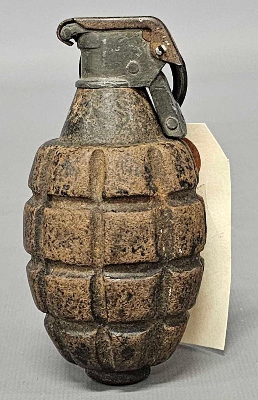 Inert US WWII Mk1 pineapple hand grenade | Proxibid