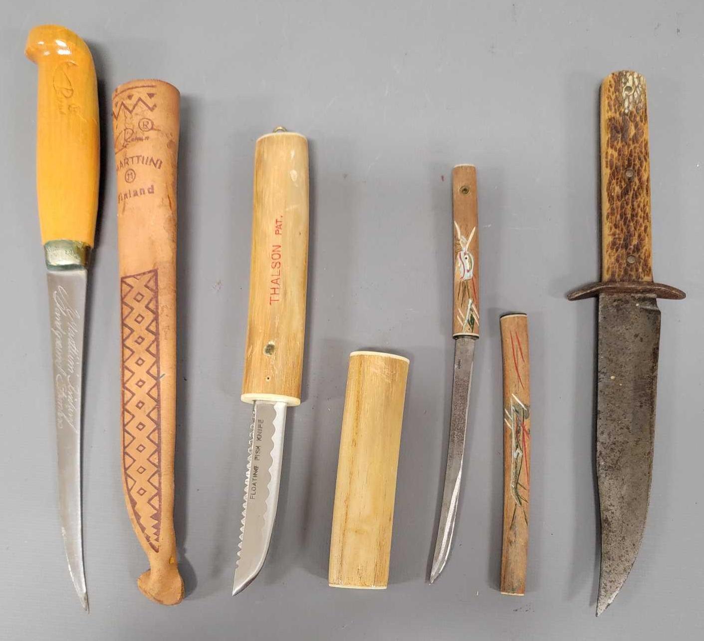 Four knives including vintage J Marttiini Finland