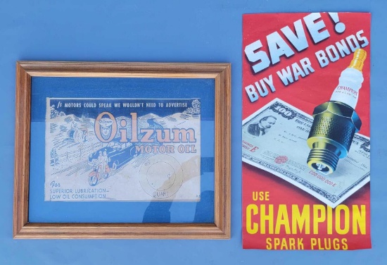Original Oilzum paper poster advertisement