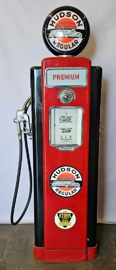 Restored vintage Wayne Hudson gas pump