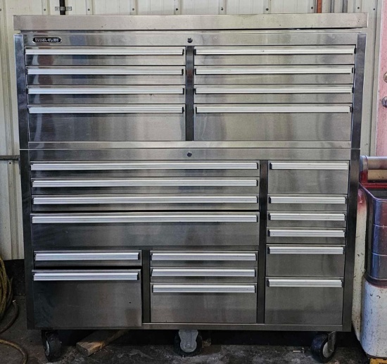 Steel Glide tool chest full of tools