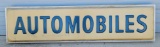 Large American Sign and Advertising AUTOMOBILES lighted sign