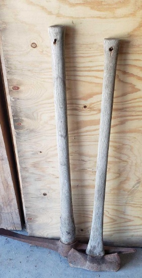 Wood Handle Pick axe and axe