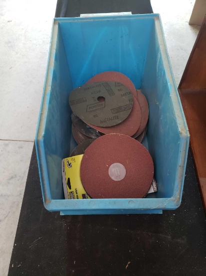 Blue organizer tote: multiple sandpaper pads