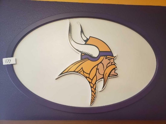 Minnesota Vikings wooden sign