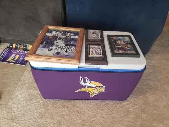 Minnesota Vikings Cooler cover and Memorabilia