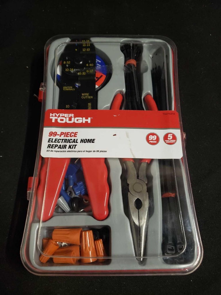 HYPER TOUGH 99-piece electrical Home Repair kit | Heavy Construction  Equipment Light Equipment & Support Tools Hand Tools | Online Auctions |  Proxibid