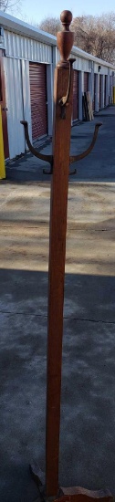 Wooden coat rack