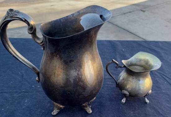 SILVER Tea and creamer pot