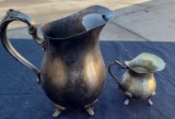 SILVER Tea and creamer pot
