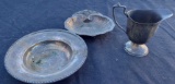 BAROQUE Wallace Silver plates and creamer