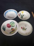 Painted plates and bowls