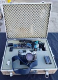 CANNON camera and traveling case