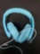 Blue soft cushion headphones