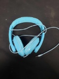 Blue soft cushion ear headphones