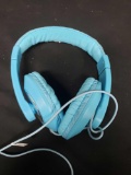 Blue soft cushion headphones
