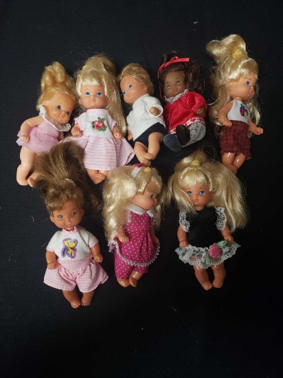 Assortment of miniature Dolls 4" tall