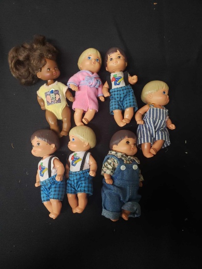 Assortment of miniature Dolls 4" tall