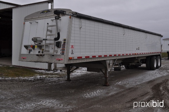 40’ 2002 Wilson Commander alum hopper bottom trailer, Shur-Co 4500 electric tarp