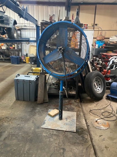 Misting Fan Blue in Color