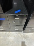 3 metal two drawer filing cabinets