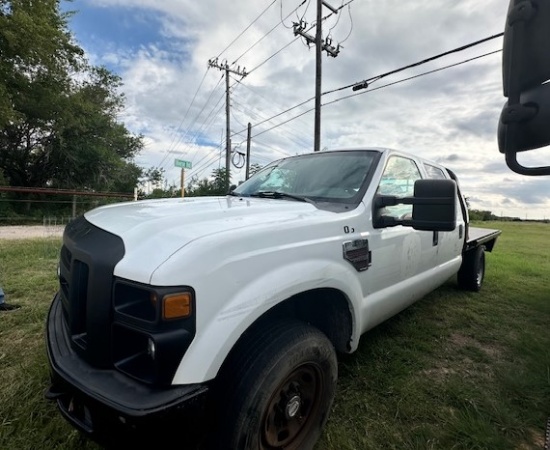 2008 FORD F250 4X4 CC flat bed