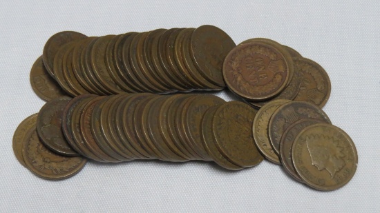 50 Coin Roll of Nice Circulated Indian Head Cents