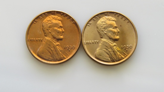 1930-D and 1930-S Choice Uncirculated Lincoln Cents