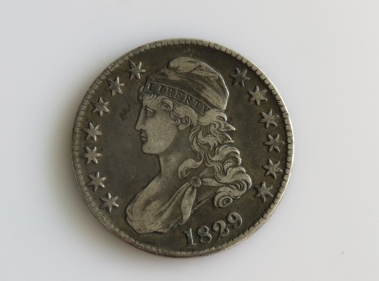 1829 Bust Half-Dollar Original VF-XF Coin