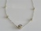 Handmade 14k White Gold Diamond Station Necklace