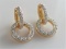 Diamond Circular Drop Designer Earrings 18k