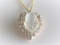 Rare Diamond and Moonstone Cherub Heart Necklace Circa 1860s