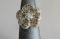 14K White Gold Champagne Diamond Flower Ring