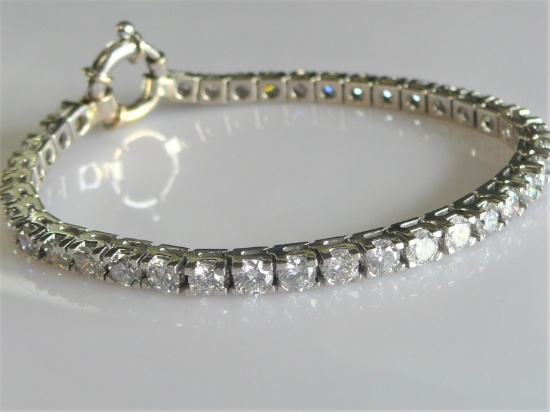 10 CARAT Diamond Tennis Bracelet - BEAUTIFUL WHITE SI DIAMONDS