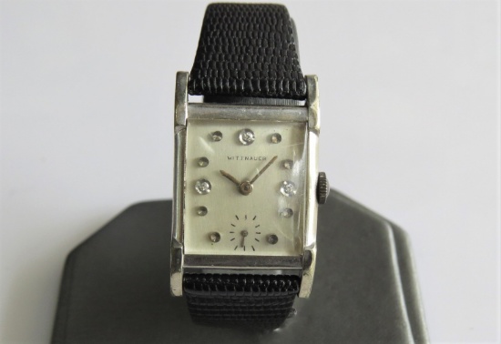 Vintage Wittnauer Gold and Diamond Watch