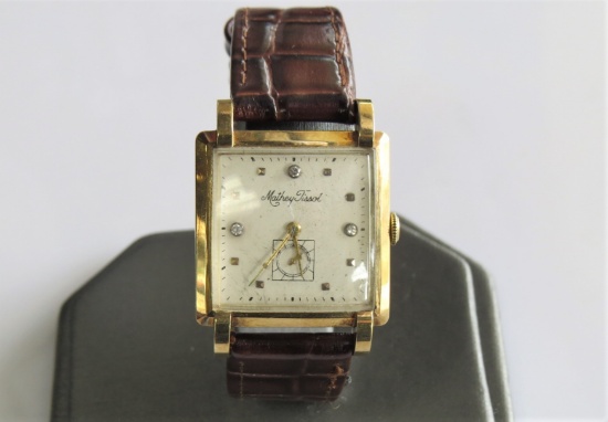 Vintage 14K Yellow Gold Mathey Tissot Watch